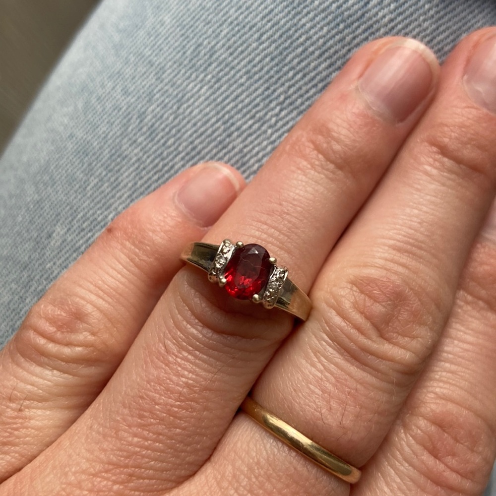 COPY - Ruby ring in white gold setting